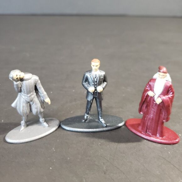 Harry Potter Metalfigs Set of 3 Toy Figures 1" Headless Nic Percy Weasley Albus - Picture 1 of 6